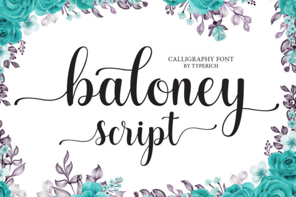 Baloney Script: A Sweet & Romantic Typeface for Crafters and Sellers