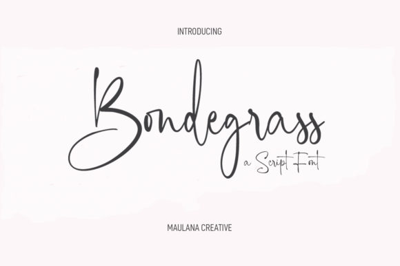 Bondegrass Script: A Handwritten Font for Crafters and Makers