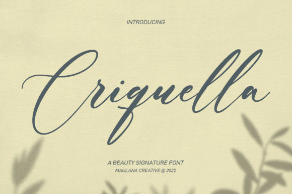Criquella Script: A Stylish Typeface for Digital Designers