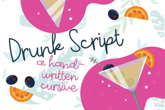 Drunk Script: A Playful Font for Handmade Labels, Invitations & Craft Designs