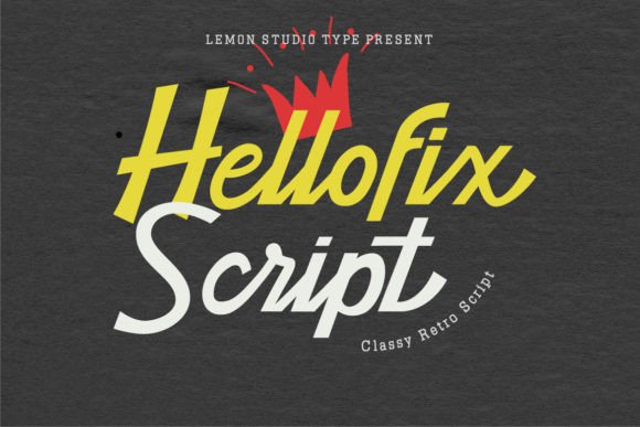 Hellofix Script: A Stylish Retro Font for Crafters & Product Makers