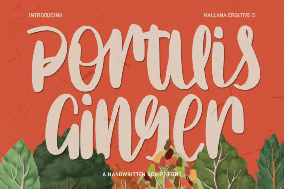 Portuis Ginger Script: A Handwritten Font with Bold Charm for Crafters and Sellers