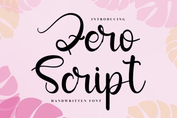 Zero Script: A Handwritten Font for Modern Web and Digital Design